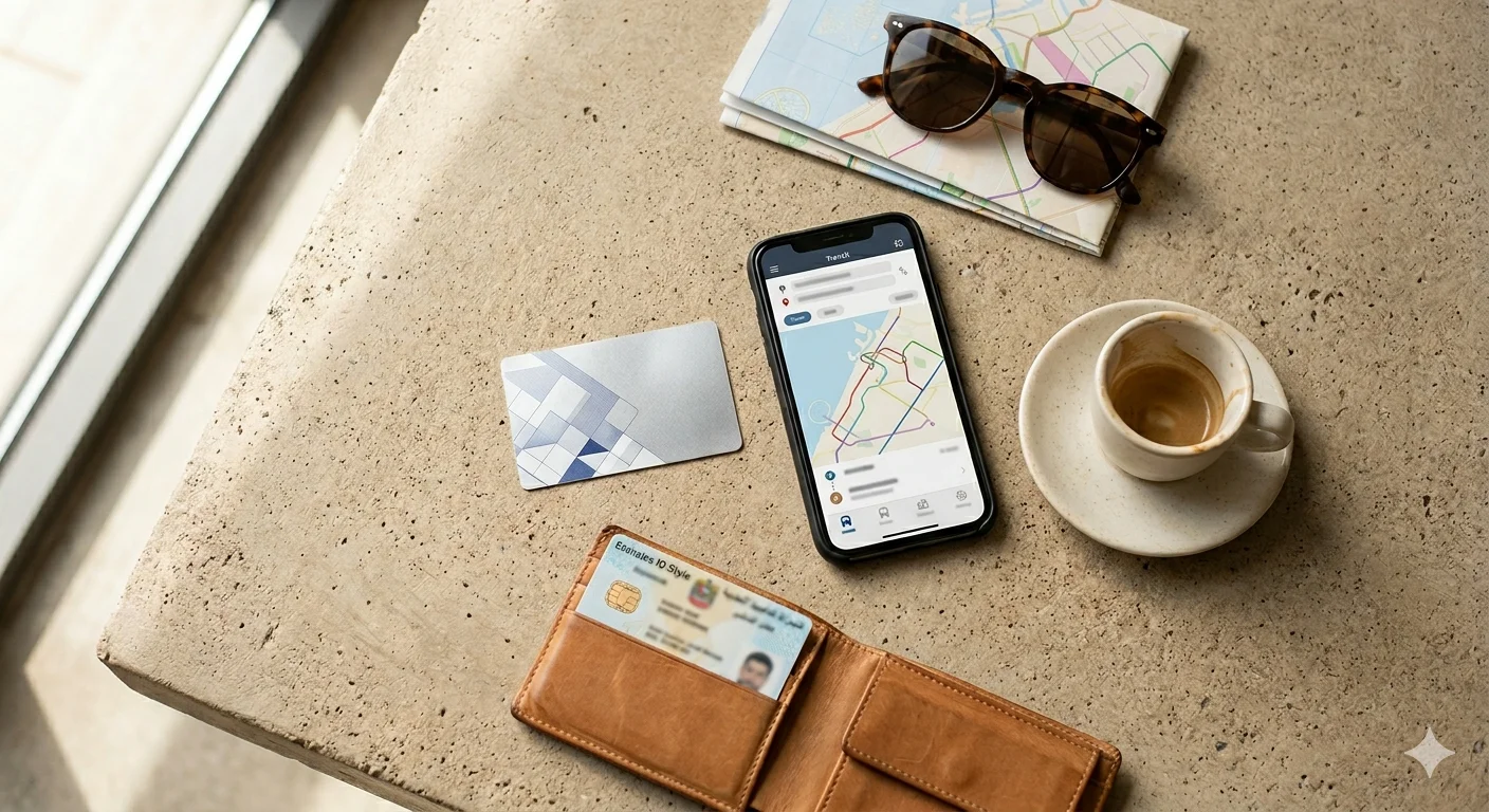 The four types of Nol card laid out on a white surface — Red Ticket, Silver Card, Gold Card, and Blue Personal Card — each showing the RTA logo and card tier